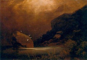 Горное озеро с чайками 1847